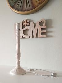 Stelo per lampada da tavolo bianca