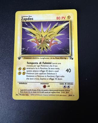 Zapdos - non holo - fossil 1st ed