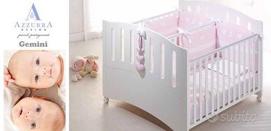 Azzurra Design Lettino Gemellare Gemini Bianco
