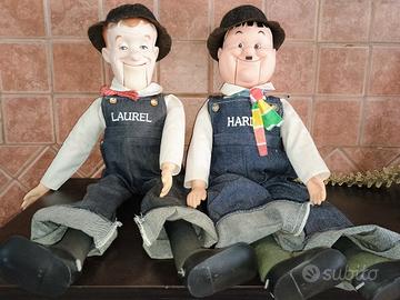 Pupazzi Vintage anni 70 80 Stanlio e Ollio rari