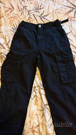 Pantaloni cargo Bershka neri Cargo Straight EU 34