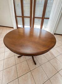 Tavolo rotondo allungabile noce classico 120/180cm