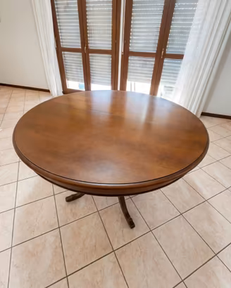 Tavolo rotondo allungabile noce classico 120/180cm