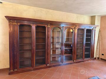 Libreria monumentale in mogano primi '900