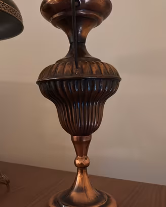 Coppa anfora decorativa vintage in rame con doppia