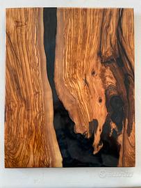 Tagliere ulivo e resina