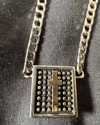 Collana in argento con croce unisex Pianegonda