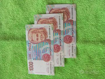 banconote 1000 Lire Montessori