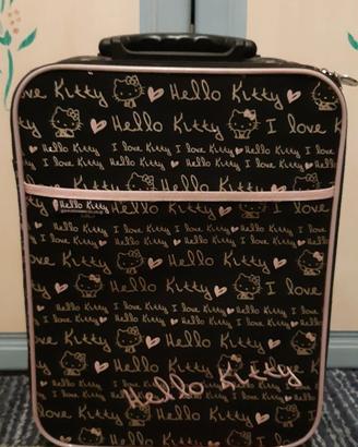 Trolley nero Hello Kitty,stock collezione Hello K.