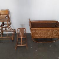 Set culla-cavallo a dondolo-seggiolone