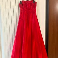 vestito elegante cerimonia rosso, tg 40