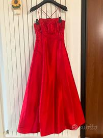 vestito elegante cerimonia rosso, tg 40