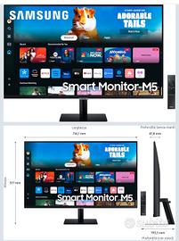Samsung Smart Monitor M5 32” Full HD Smart TV App 