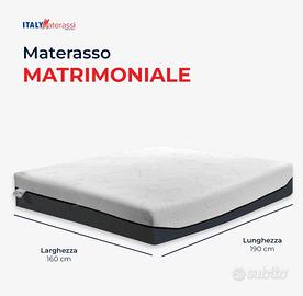 Materasso memory/molle + 2 cuscini