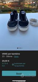 Scarpe VANS nere ragazzo/a ottime