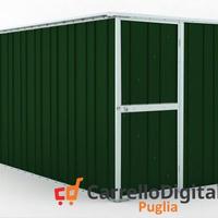 deposito attrezzi giardino 175x307 verde scuro