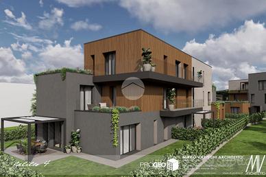 VILLA A SCHIERA D'ANGOLO A GRUMELLO DEL MONTE