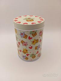 Contenitore in metallo con decorazioni cupcake