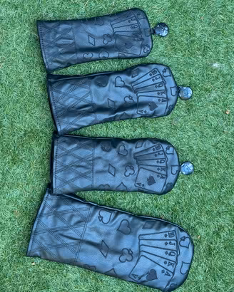 Set coprimazze/headcover da golf "Poker” “carte”