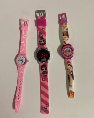 Orologio bambina - LOL e vari set 3 pezzi