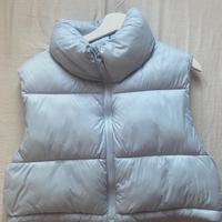 Giubbotto smanicato azzurro Stradivarius