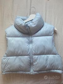 Giubbotto smanicato azzurro Stradivarius