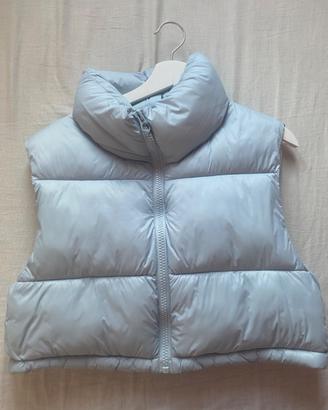 Giubbotto smanicato azzurro Stradivarius
