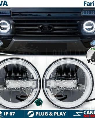FARI LED Per LADA NIVA Angel Eyes OMOLOGATI6500K