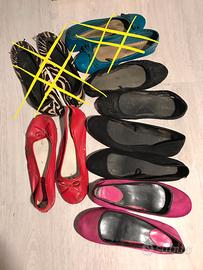 Lotto scarpe ballerine donna usate
