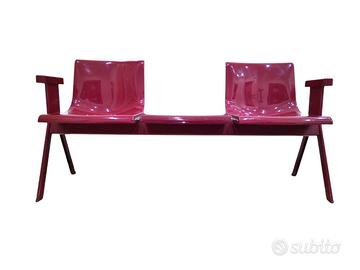 Panca/sedute con tavolino integrato 45 bordeaux di