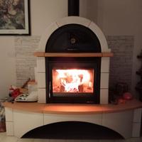 Stufa a legna maiolica grande
