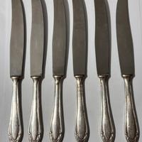 Set 6 coltelli in argento 1000 vintage italiani