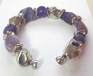 Braccialetto vintage anni ’60 viola a calamita