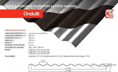 Lastra metallica per copertura