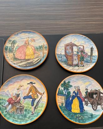 Set 4 piatti ceramica San Polo Venezia