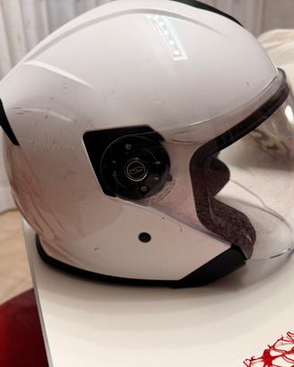 Casco Jet Origine bianco lucido con Bluetooth