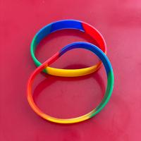 Bracciali plastica arcobaleno