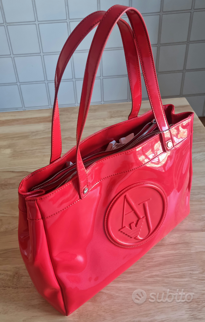 Borsa armani rossa clearance lucida