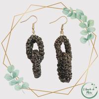 orecchini nero e argento 