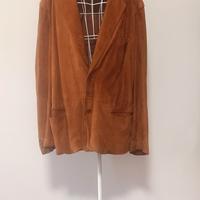 Giacca Vintage pelle scamosciata colore biscotto
