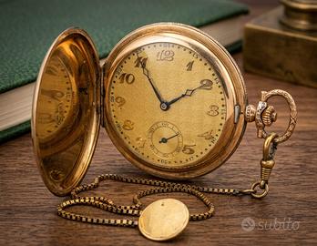 Orologio tasca Savonette anni '20/'30 Gold Double