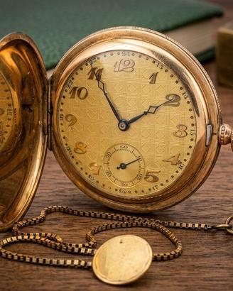 Orologio tasca Savonette anni '20/'30 Gold Double