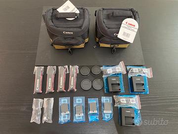 Kit accessori Canon Originali NUOVI batterie borse