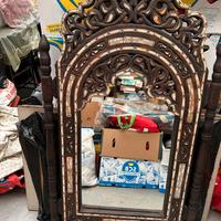 Specchio legno e avorio