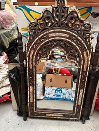 Specchio legno e avorio