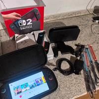 Nintendo switch 2 con custodia 2 joystick in più