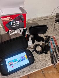 Nintendo switch 2 con custodia 2 joystick in più