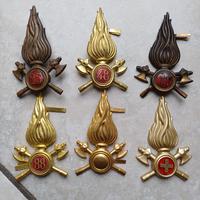 Fregi metallo vintage vigili del fuoco italiani 