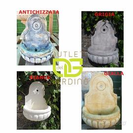 Fontana a muro fontanella antichizzata esterno