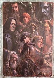 Targa in Metallo Harry Potter. Collage Personaggi